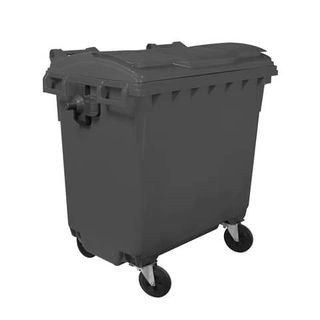 Cassonetto portarifiuti carrellato 770 lt con coperchio piano e maniglie a labb…