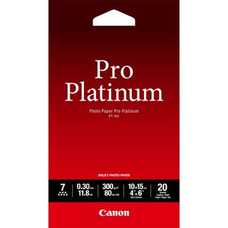 Canon Photo Paper Pro Platinum - 100 x 150 mm - 300 g/m² - 20 fogli carta fotog…