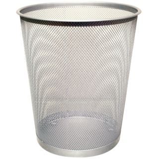 Cestino in metallo Q-Connect 19 l h 34,5 cm x diametro 29,5 cm argento KF00849