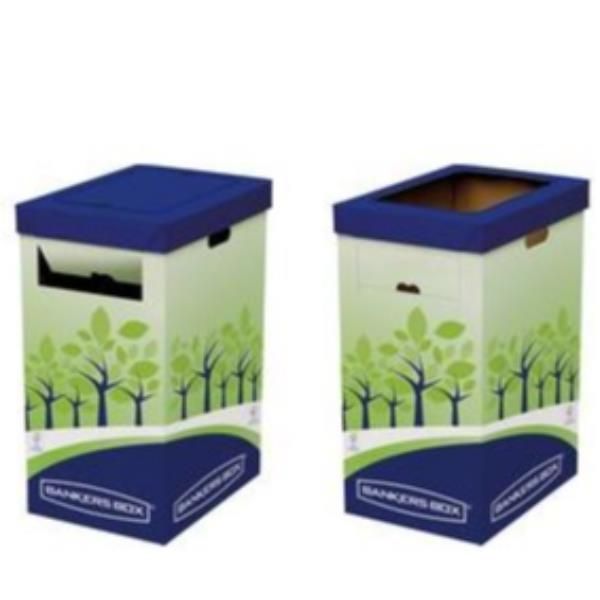 Cestino riciclo - 31,5 x 60,8 x 42,7 cm - verde/blu - Fellowes