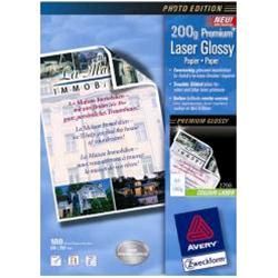 Carta laser - A4 - 200 gr - effetto extra glossy - bianco - Avery - conf. 100 f…