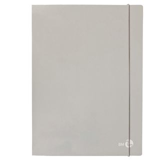 Cartella 3 lembi con elastico - A4 - dorso 1 cm - grigio chiaro - BM
