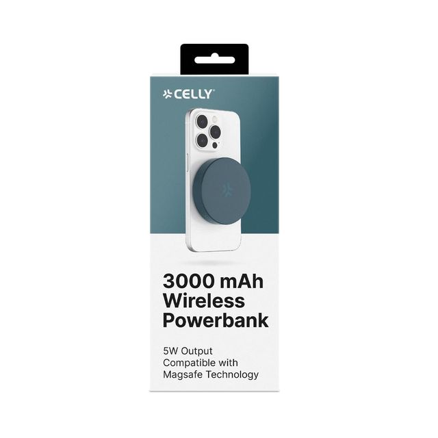 Celly MAGPB3000 - 5W Wireless Powerbank Wireless 3000 mAh Blu