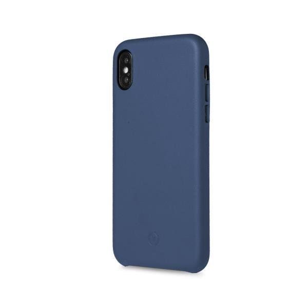 Celly Superior - Cover per cellulare - similpelle - blu - per Apple iPhone XS M…