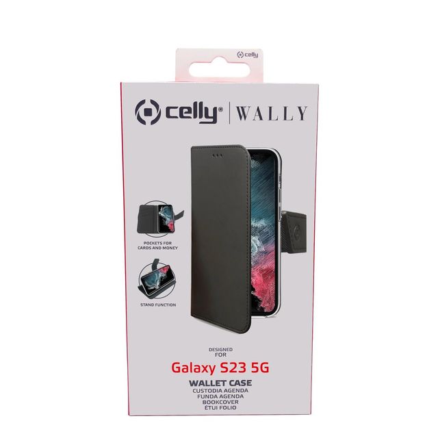 Celly Wally - Flip cover per cellulare - similpelle - nero - per Samsung Galaxy…