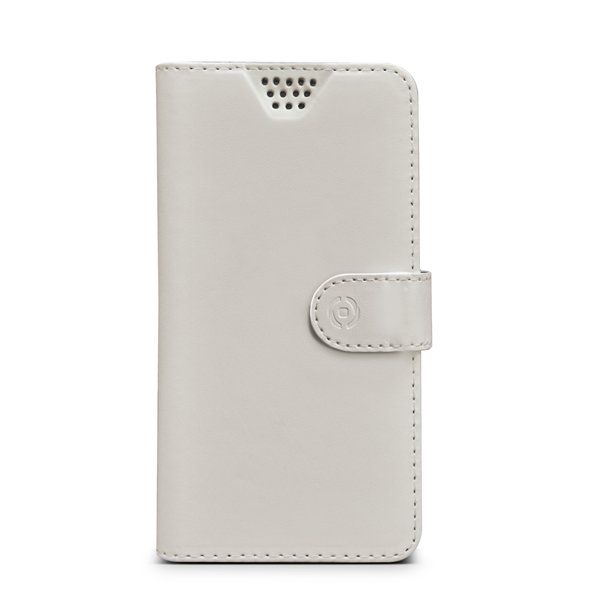 Celly Wally Unica XXL - Flip cover per cellulare - ecopelle - bianco