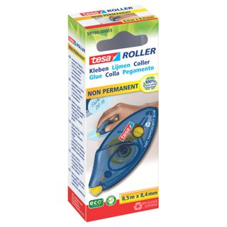 Colle roller tesa non permanente monouso ecoLogo® 8,4 mm x 8,5 m trasparente - …