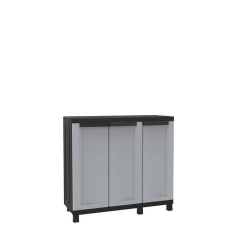 Armadietto a tre ante TERRY Twist Black 102B grigio/nero 102x39x91,5 cm 1002711