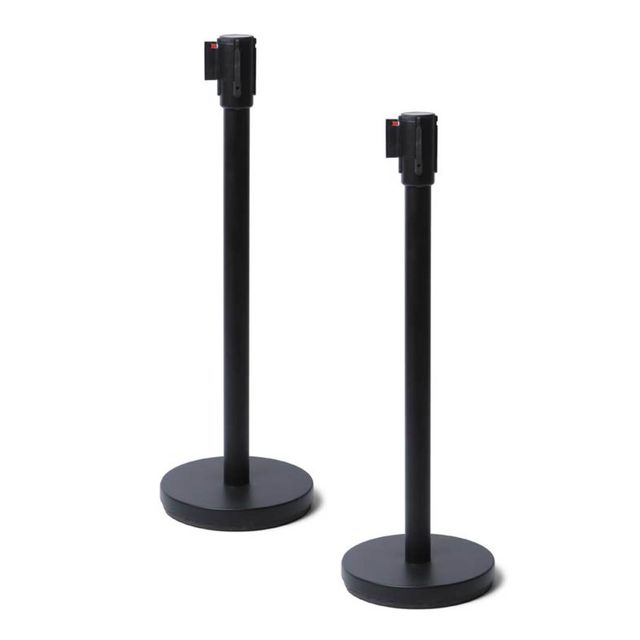 Colonnina segnapercorso - nero - con nastro nero 250 cm