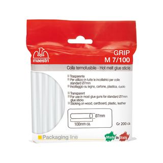 Colla termofusibile M7/100 - diametro 7 mm - lunghezza 10 cm - 200 gr - traspar…