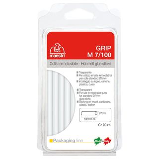 Colla termofusibile M7/100 - diametro 7 mm - lunghezza 10 cm - 70 gr - traspare…