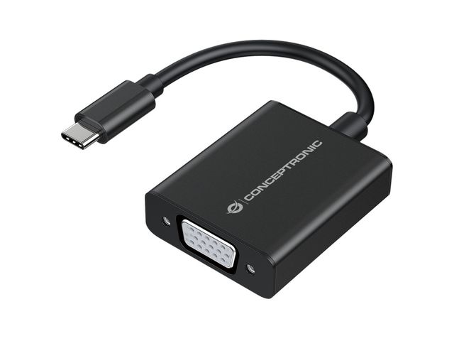 Conceptronic ABBY - Adattatore video - USB-C (M) a HD-15 (VGA) (F) filettato