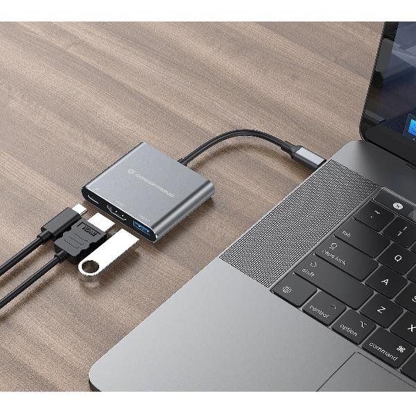 Conceptronic DOCKING STATION 3-IN-1 USB 3.2 GEN 1 -- 1x HDMI, 1x USB-C PD 100W,…