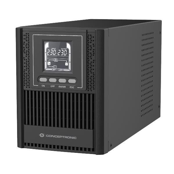 Conceptronic UPS 1000VA 900W ONLINE TOWER - HID USB, Porta EPO, 3x SCHUKO 1x Se…