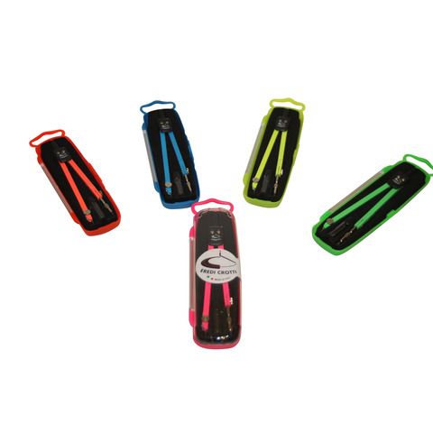 Compasso scolastico Eredi Crotti 2 accessori - conf. 5 colori assortiti fluo - …