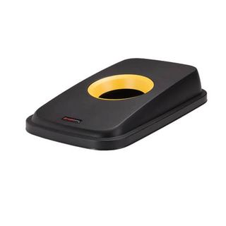 Coperchio per cestino SELECTO con foro nero/giallo Rotho