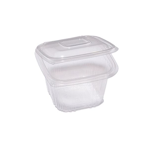 Contenitori in PP - con coperchio incernierato - 12 x 12 x 7,5 cm - Europack - …