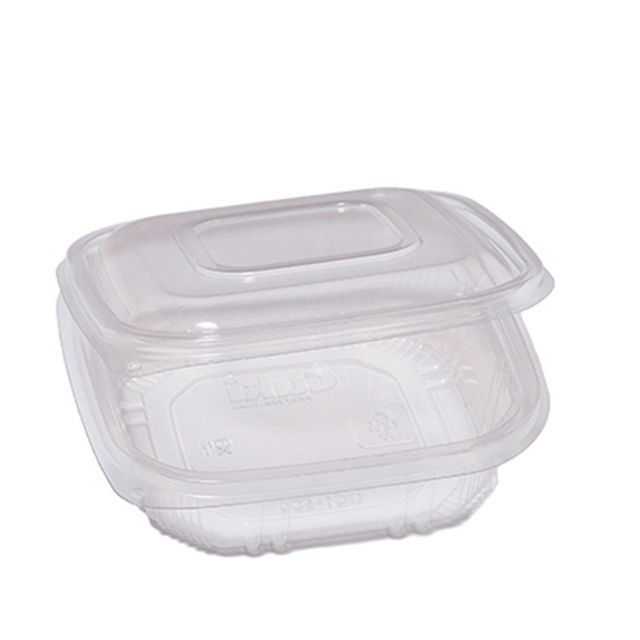 Contenitori in PP - con coperchio incernierato - 15,5 x 15,5 x 3,7 cm - Europac…