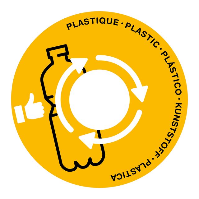 Coperchio raccolta plastica - per cestino 133R - diametro 38 cm - PVC - giallo …