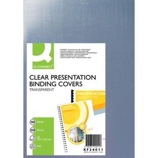 Copertina per rilegatura Q-Connect A4 250 µm trasparente conf. 100 pezzi - KF24…