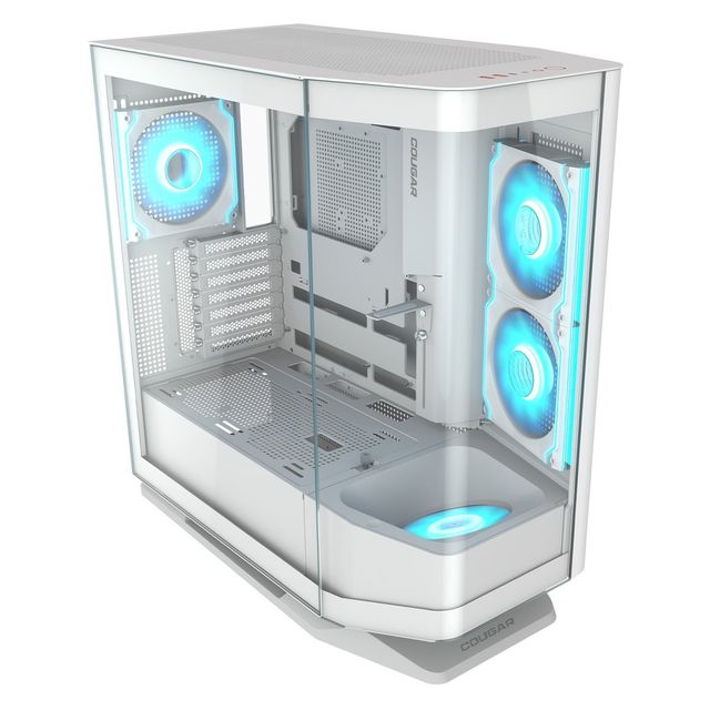 Cougar FV270, Mid-Tower, Vetro Temperato, RGB - Bianco