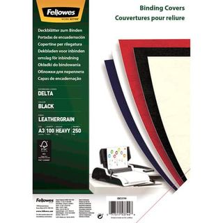 Copertine per rilegatura FELLOWES Delta goffrate cartoncino nero A3 250 g/m² co…