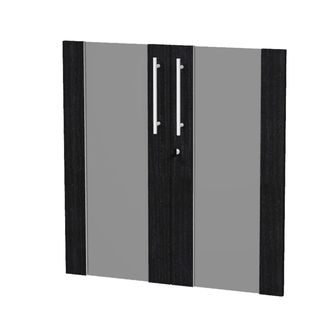 Coppia ante Prestige - per mobile basso - 80 x 77 cm - spessore 18 mm - vetro/m…