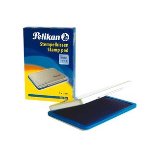 Cuscinetto per timbri - 7 x 11 cm - blu - Pelikan