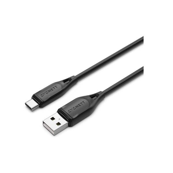 Cygnett Essentials Gen 2 - Cavo da USB-C a USB-A (2.0) da 2 m - Nero