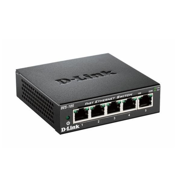 D-Link DES 105 - Switch - 5 x 10/100 - desktop