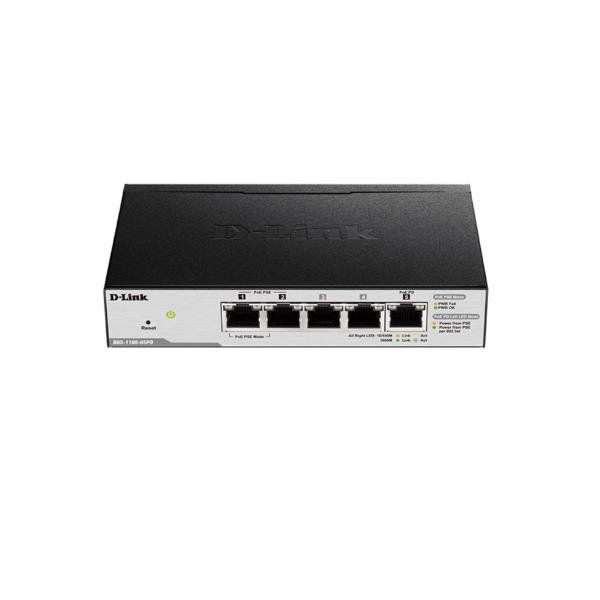 D-Link DGS 1100-05PDV2 - Switch - intelligente - 5 x 10/100/1000 (2 PoE) - desk…