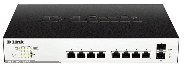 D-Link DGS 1100-10MP - Switch - intelligente - 8 x 10/100/1000 (PoE+) + 2 x Gig…