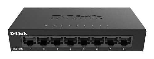 D-Link DGS-108GL e' uno switch di rete gigabit con 8 porte ethernet