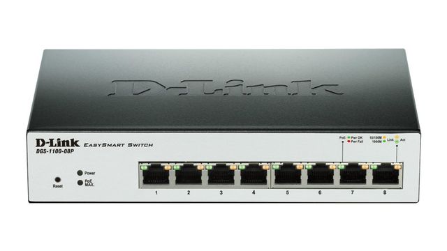 D-Link DGS-1100-08P 8-Port PoE Gigabit Smart Switch