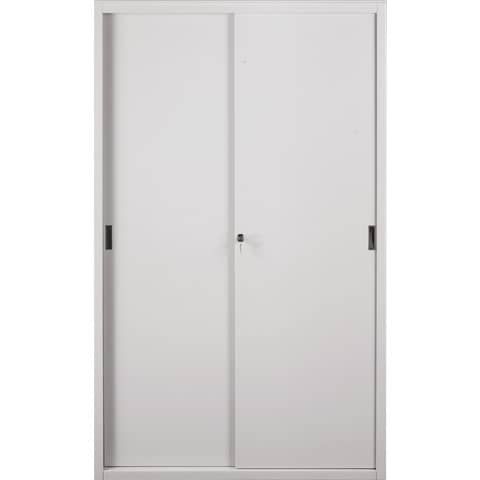Armadio in metallo a porte scorrevoli 612 - 120x45x200 cm Tecnical 2 grigio