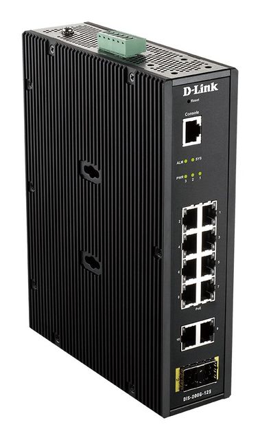 D-Link DIS 200G-12S - Switch - gestito - 10 x 10/100/1000 + 2 x SFP - montabile…