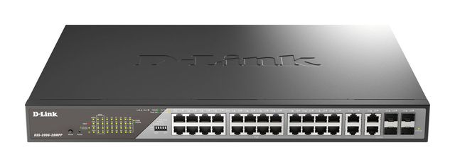 D-Link DSS 200G-28MPP - Switch - gestito - 24 x 10/100/1000 (PoE) + 4 x SFP com…