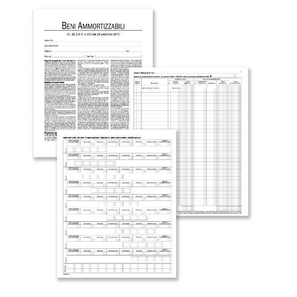 DATA UFFICIO REGISTRO BENI AMMORTIZZABILI 245X310 mm 97 PAGINE NUMERATE CONF 2 …