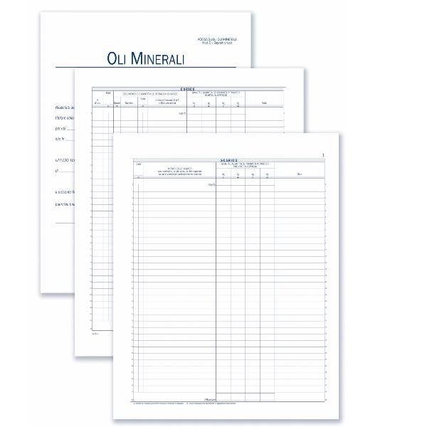 DATA UFFICIO REGISTRO CARICO SCARICO OLI MINERALI 16 PAGINE NUMERATE 245X310 mm…