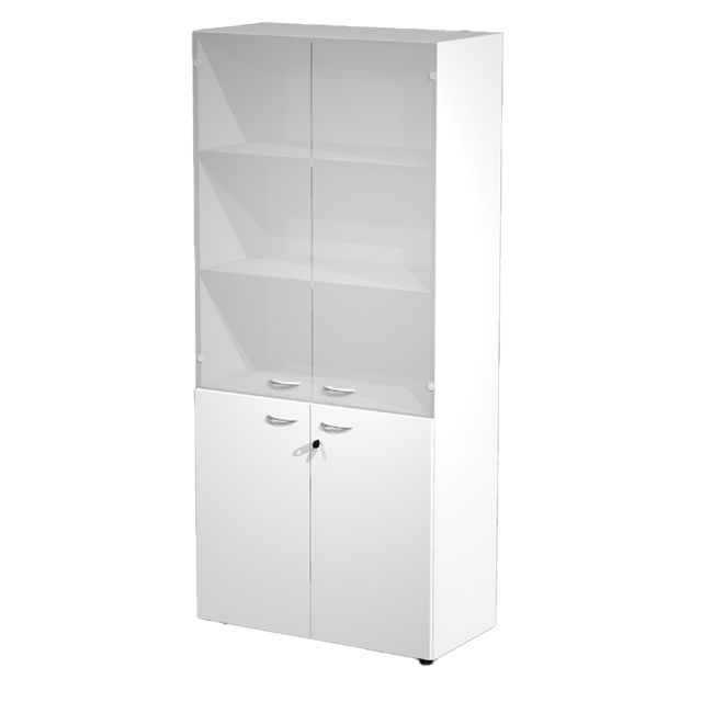 Armadio modulare - a 2+2 ante - 90 x 45,8 x 200 cm - bianco