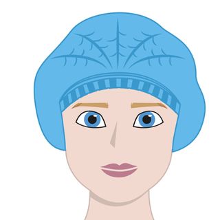 Cuffie a clip plissettate - taglia unica - diametro 53 cm - PLP - azzurro - Wor…