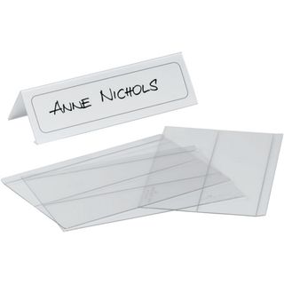 DURABLE - Badge per il nome - per scrivania - per 61 x 210 mm - trasparente (pa…