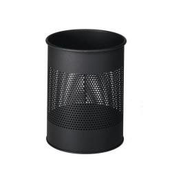 DURABLE - Cestino della spazzatura - rotondo - 15 L - acciaio - nero