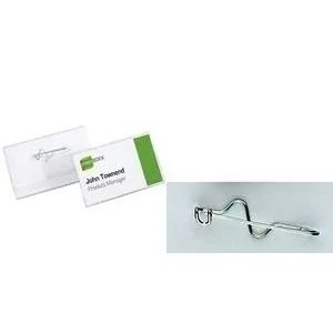 DURABLE Namensschild 30x60mm mit Wellennadel 1 Pg. Ã  100 StÃ¼ck 800619