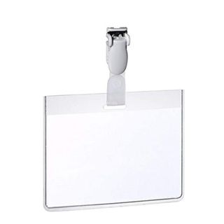 DURABLE Security - Badge per il nome - per 90 x 60 mm - clip - trasparente (pac…