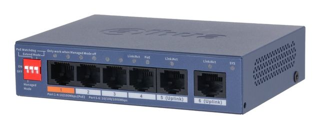 Dahua CS4006-4ET2GT-60 Switch PoE gestito Fastethernet