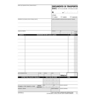 Data Ufficio Documento di trasporto