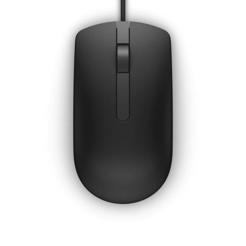 Dell MS116 - Mouse - ottica - 2 pulsanti - cablato - USB - nero - per Latitude …