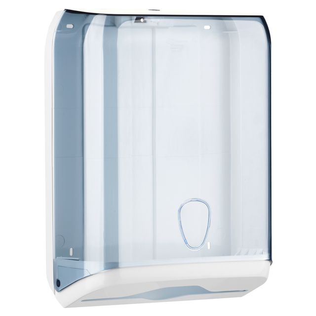 Dispenser asciugamani piegati C/V/Z - 28x13,7x37,5 cm - plastica - bianco/azzur…
