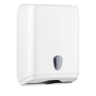 Dispenser asciugamani piegati a C/V/Z - 28x13,7x37,5 cm - plastica - bianco - M…